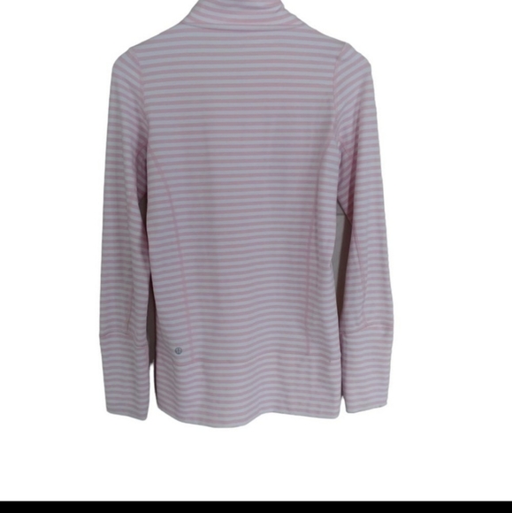 Lululemon in stride jacket ๐ธ pink + white stripe size 6 - Picture 7 of 11